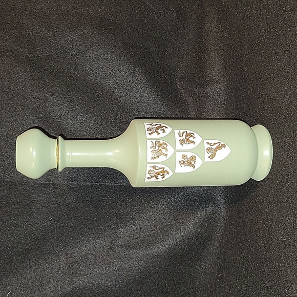 Vintage 1963 Stitzel Weller Old Fitzgerald Wedgewood Green Glass Decanter - Picture 1 of 3